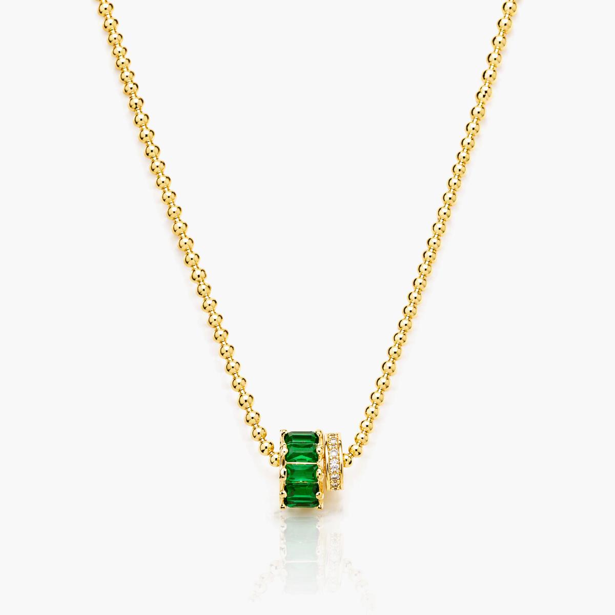 Trendy Beaded Cylinder Necklace