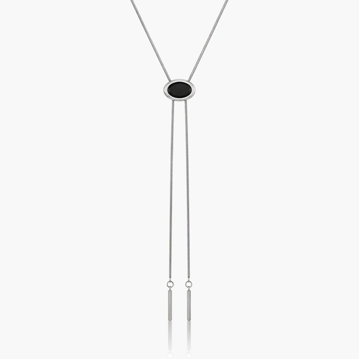 Minimalist Oval Lariat Necklace