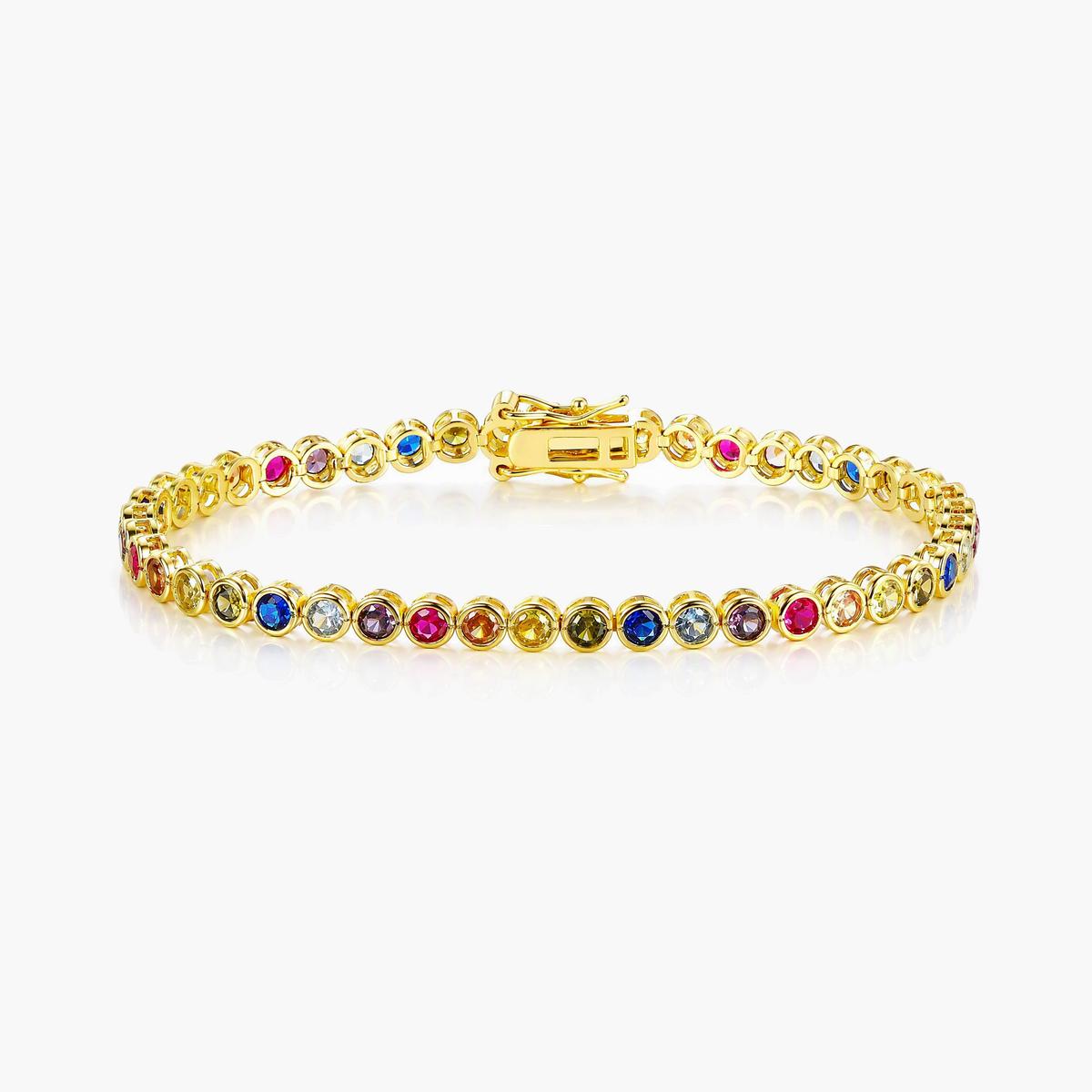 Trendy Multi-Stone Tennis Bracelet