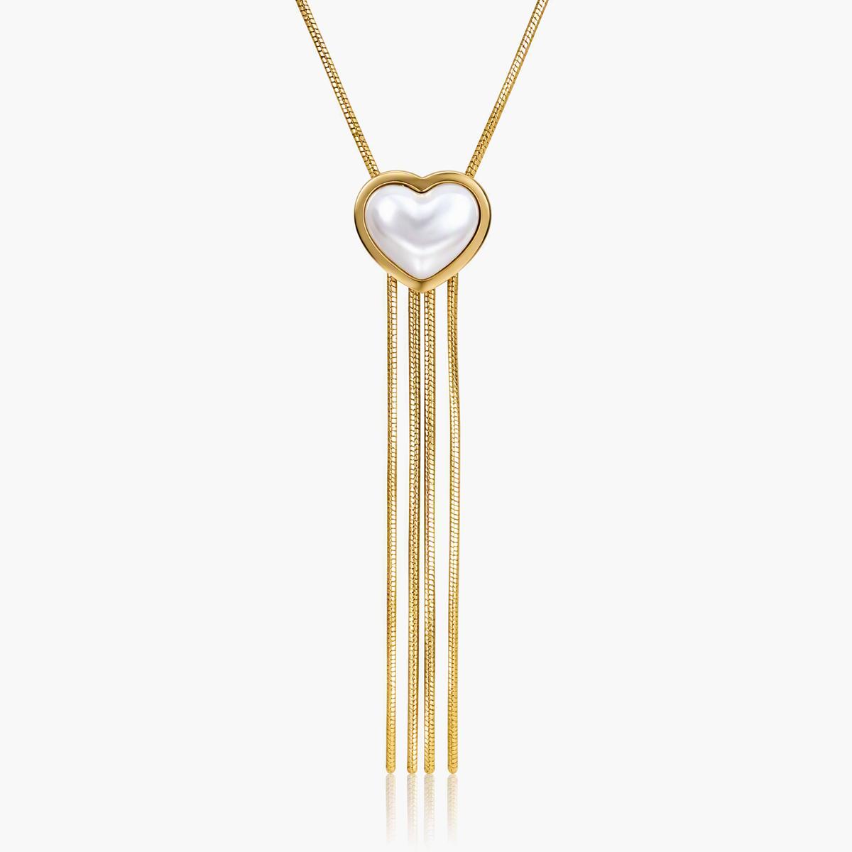 Elegant Heart Snake Chain Necklace