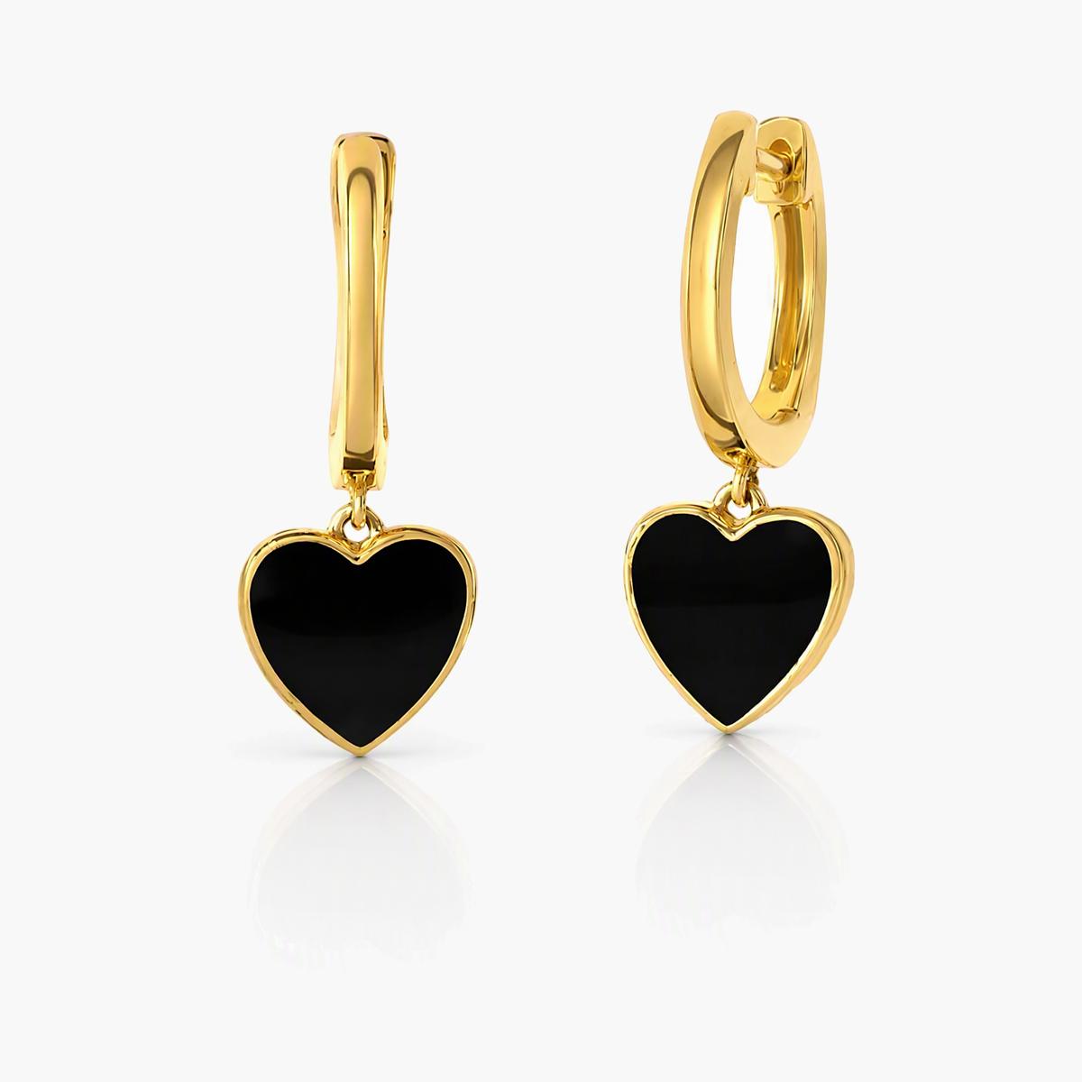 Cute Heart Huggie Earrings