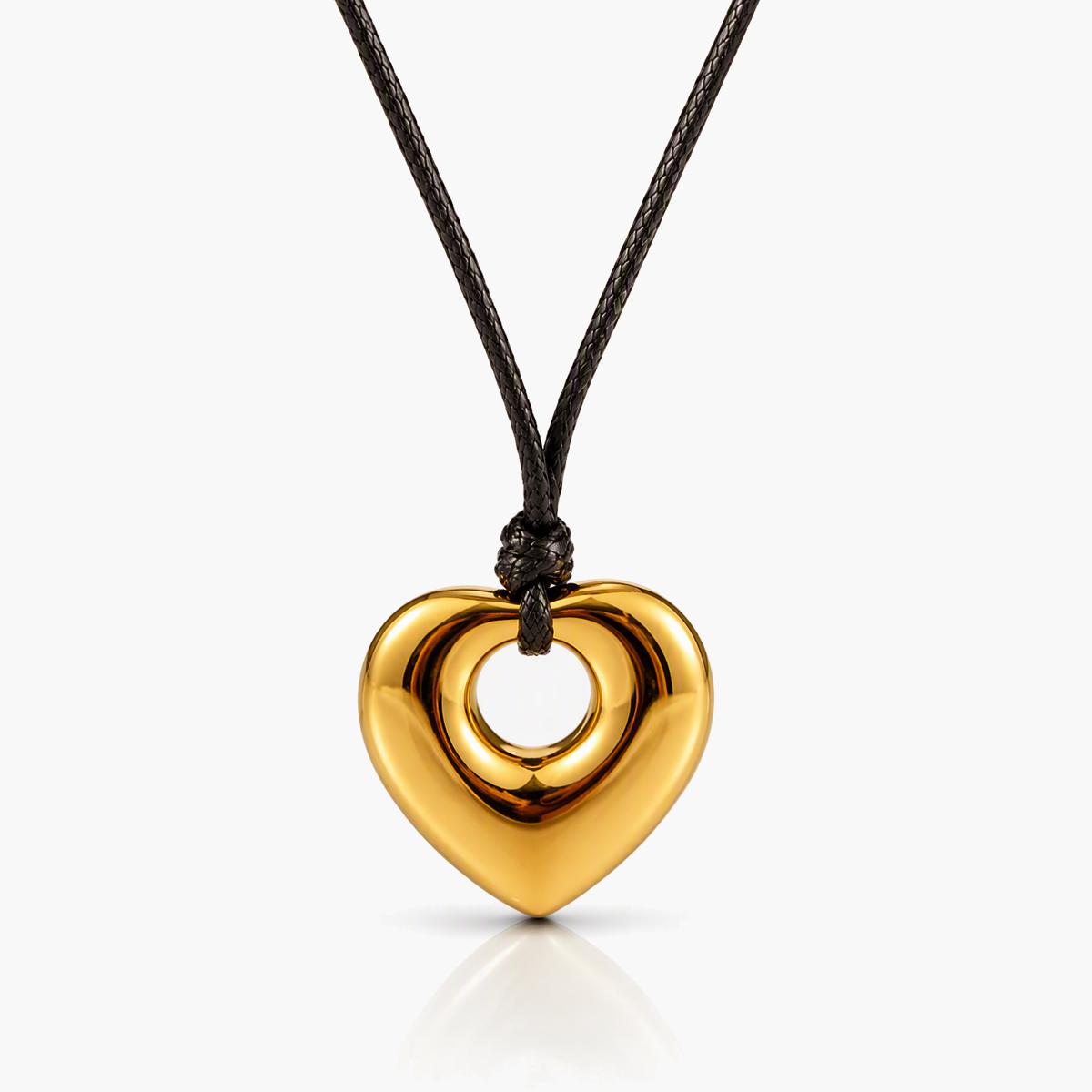 Trendy Heart And Spiral Pendant Necklace