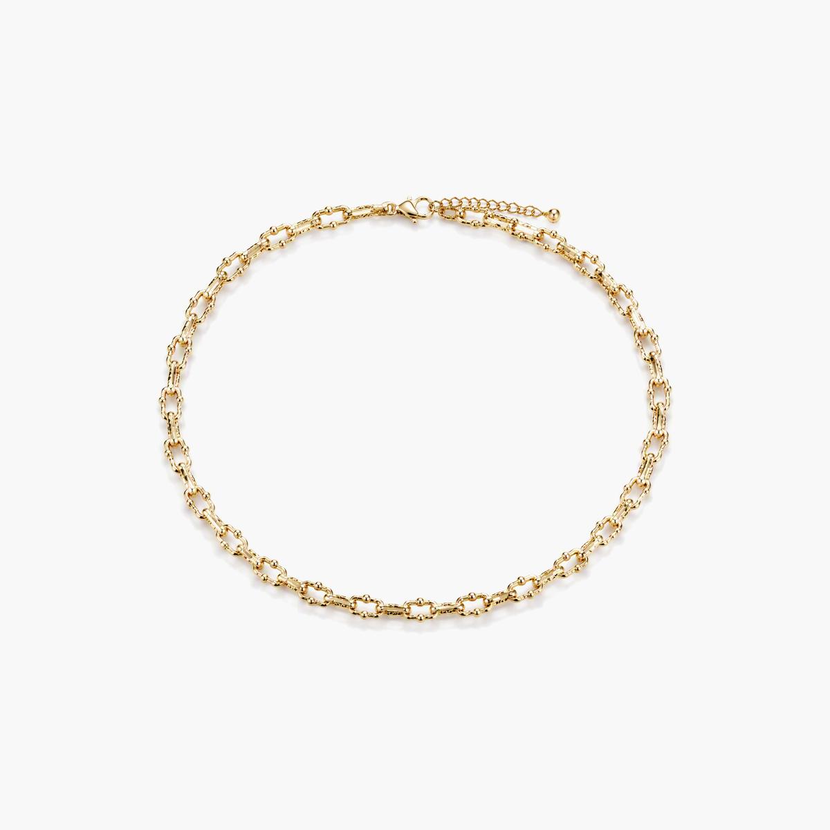 Dainty Beaded Link Chain Necklace