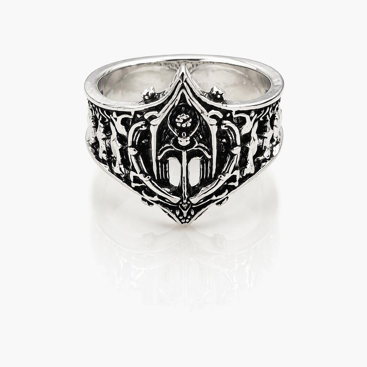 Vintage Castle Shield Ring