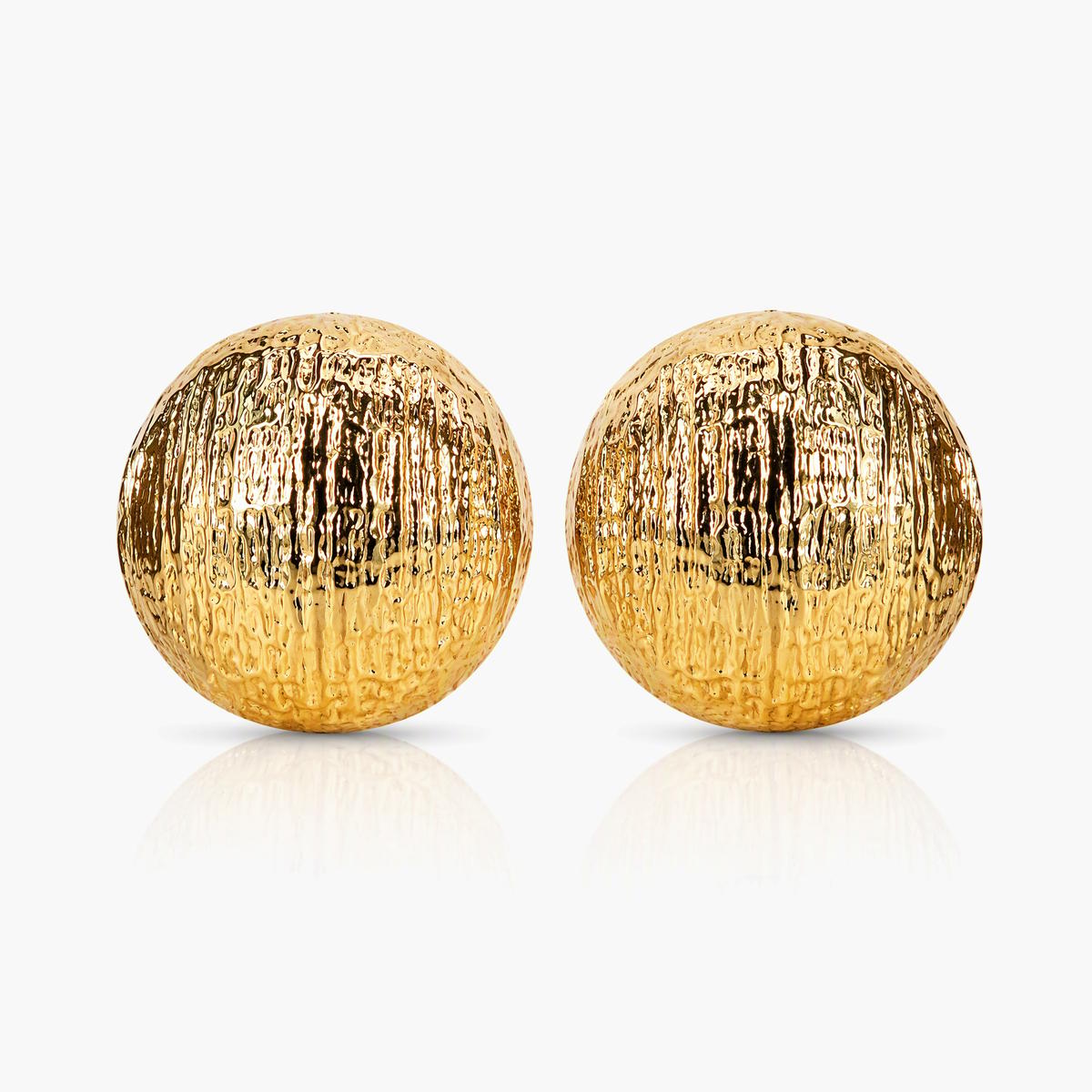 Textured Round Stud Earrings