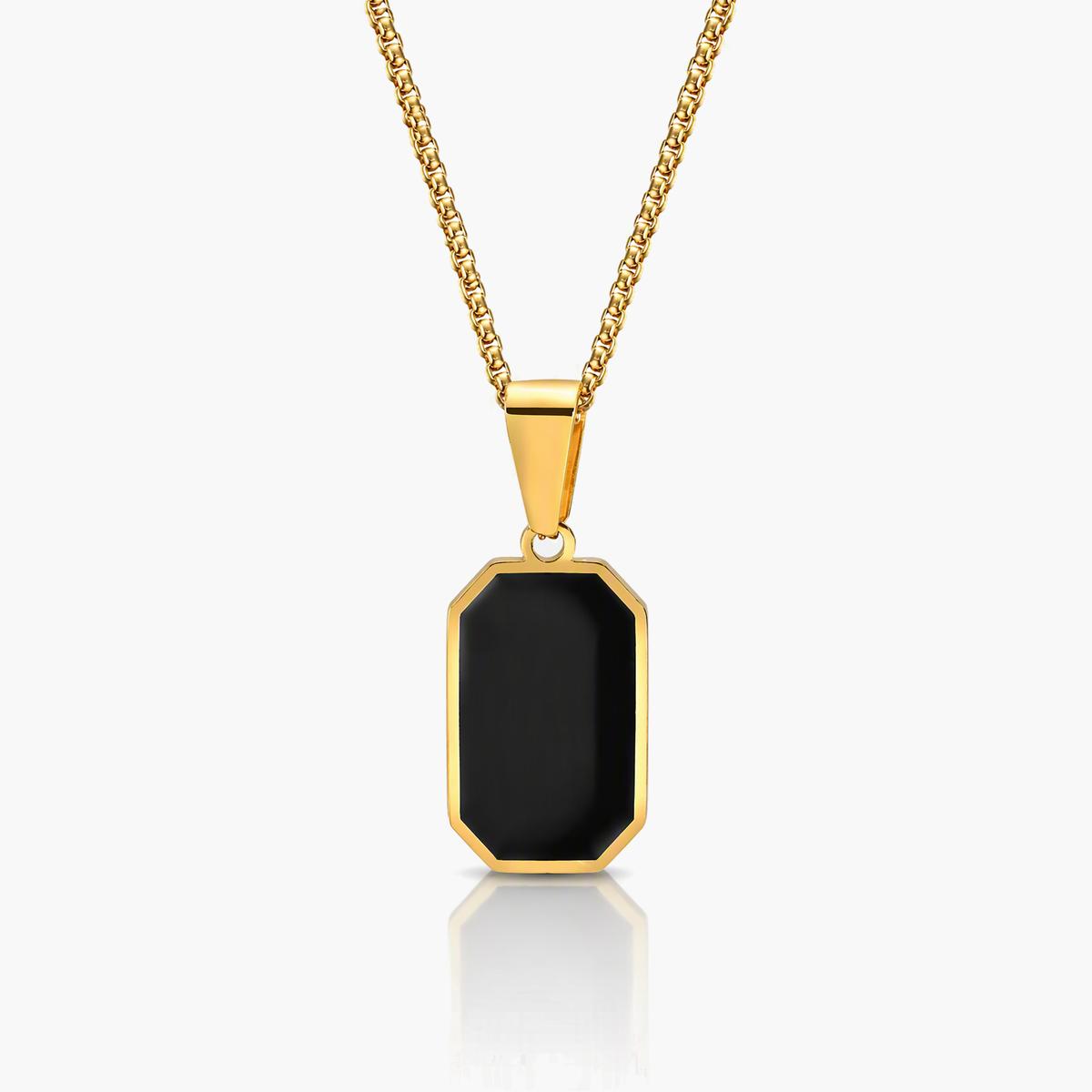 Geometric Rectangle Pendant Necklace