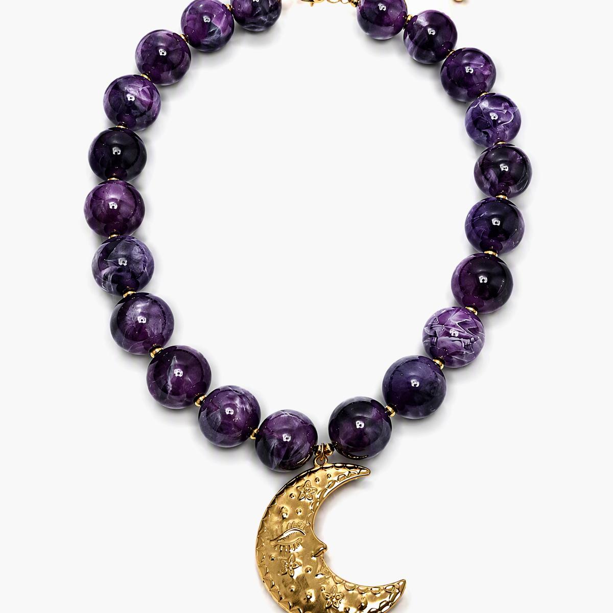 Vintage Moon Pendant Necklace