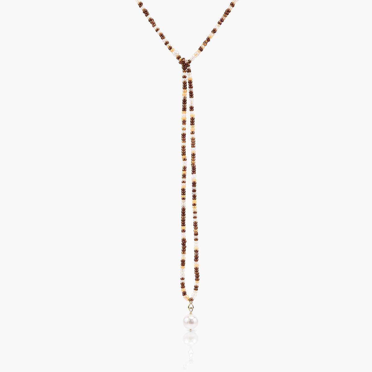 Boho Y-Shape Beaded Necklace