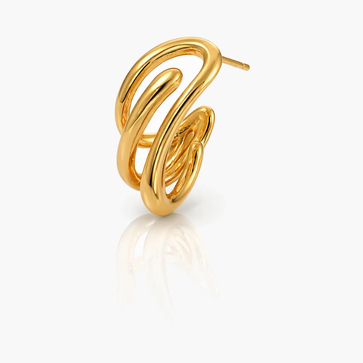 Twisted Band Stud Earrings