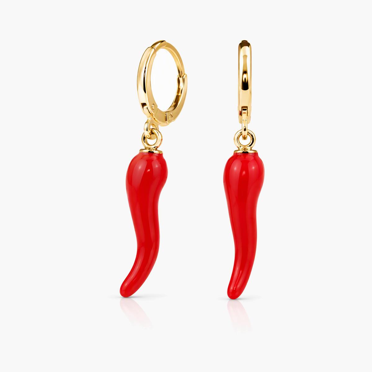Cute Chili Pepper Huggie Earrings