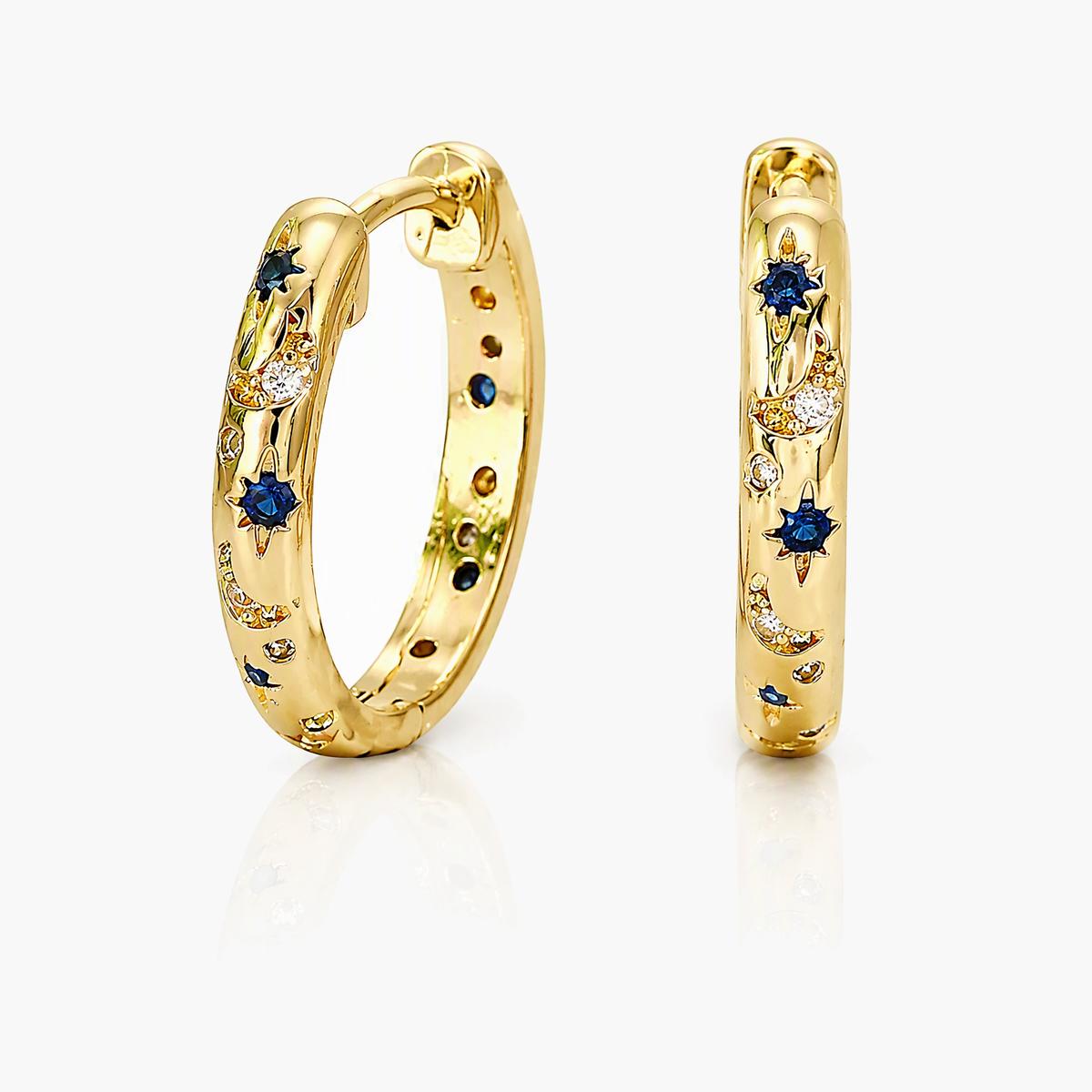 Trendy Star Hoop Earrings