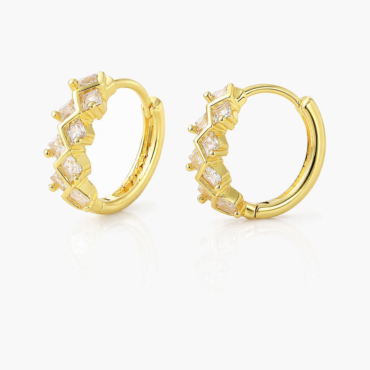 Dainty Flower Huggie Earrings