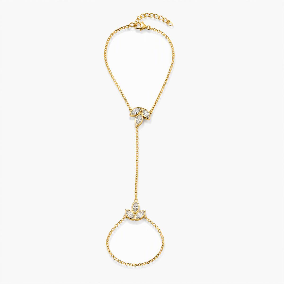 Dainty Leaf Branch Hand Chain