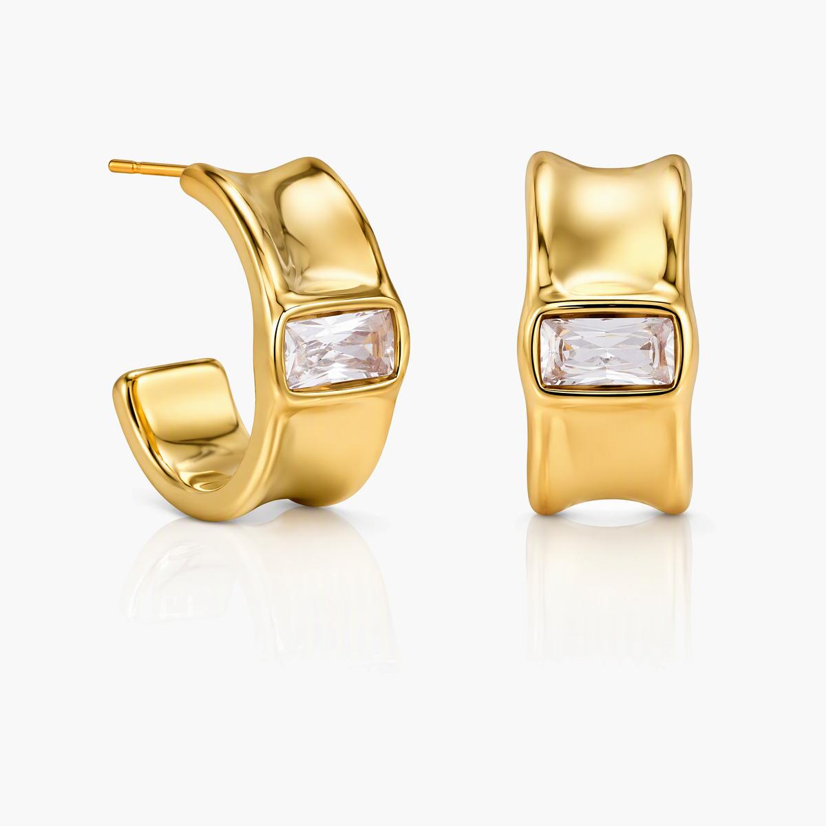 Initial Letter Hoop Earrings