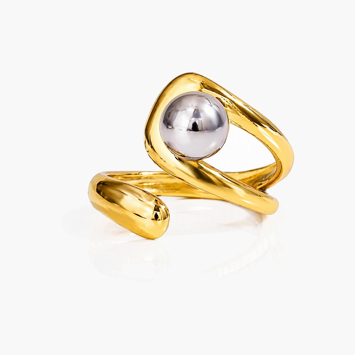 Trendy Sphere Open Ring