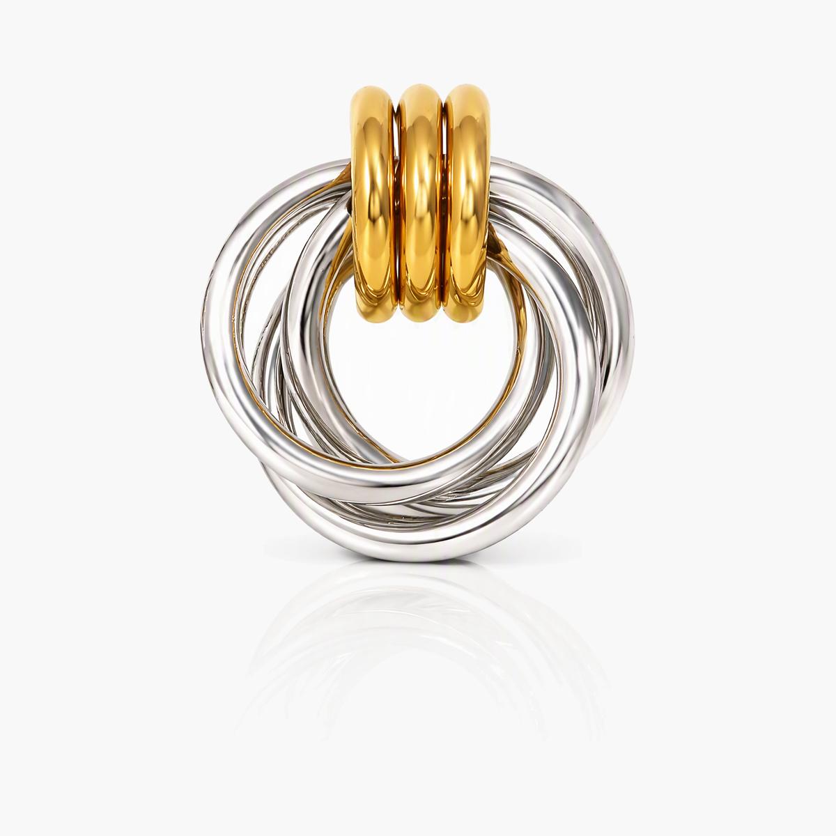 Intertwined Hoops Stud Earrings