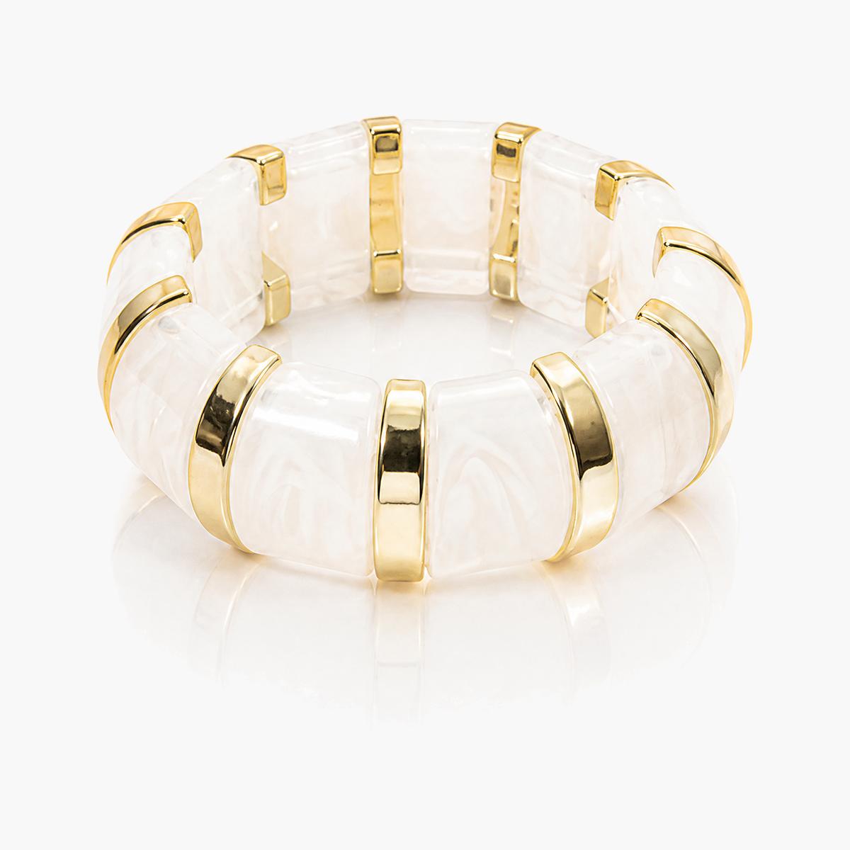 Chunky Marbled Block Link Bracelet