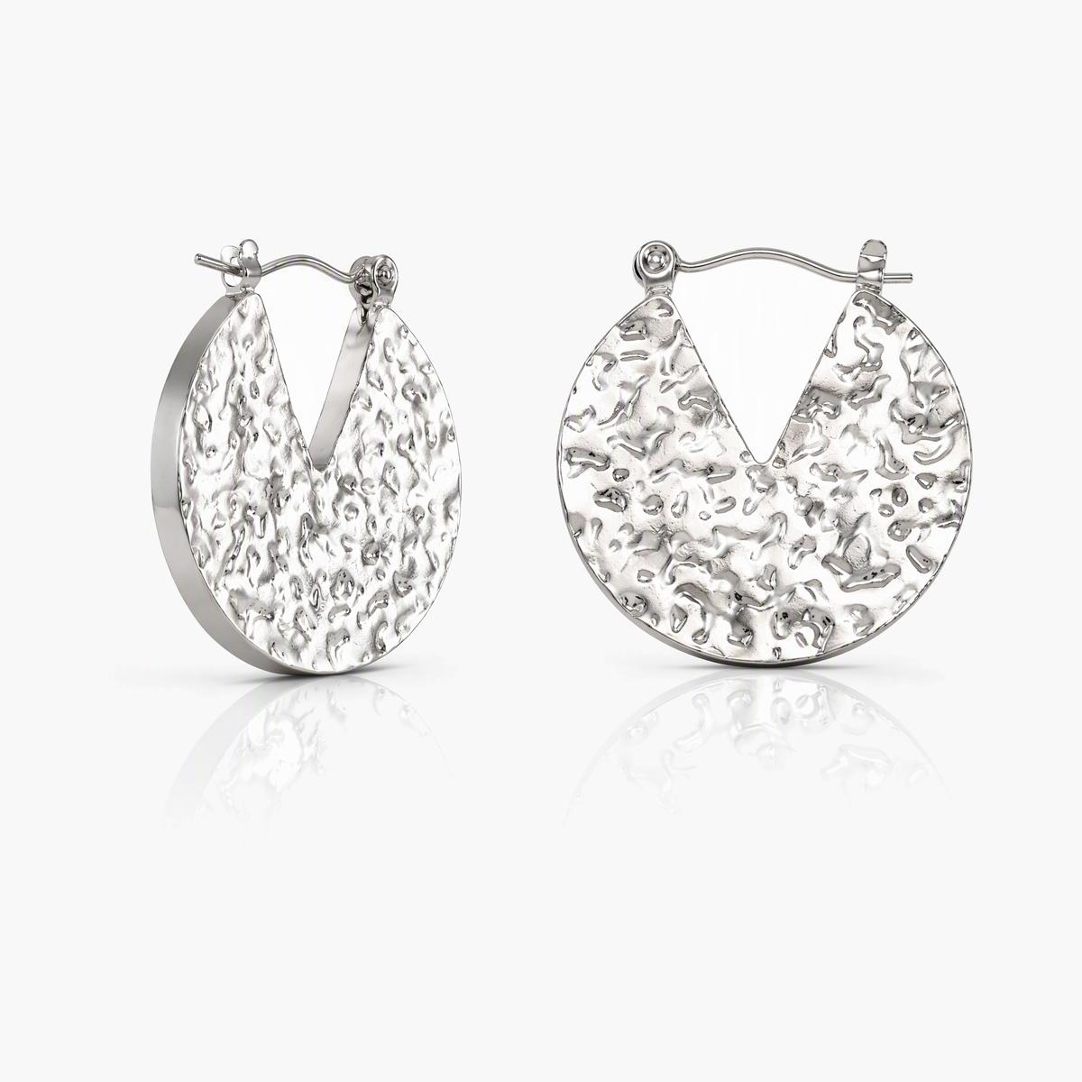 Textured Geometric Hoop Earrings