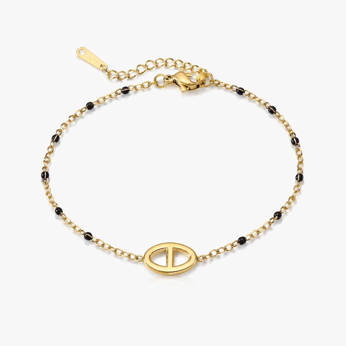 Dainty Oval Charm Bracelet