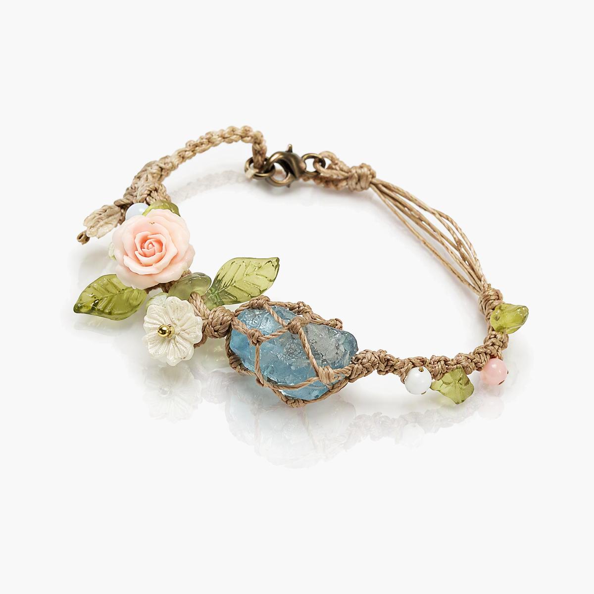 Boho Floral Charm Bracelet
