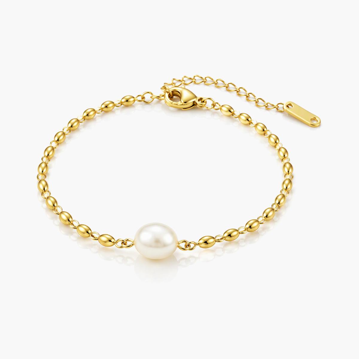 Dainty Single Pearl Bracelet