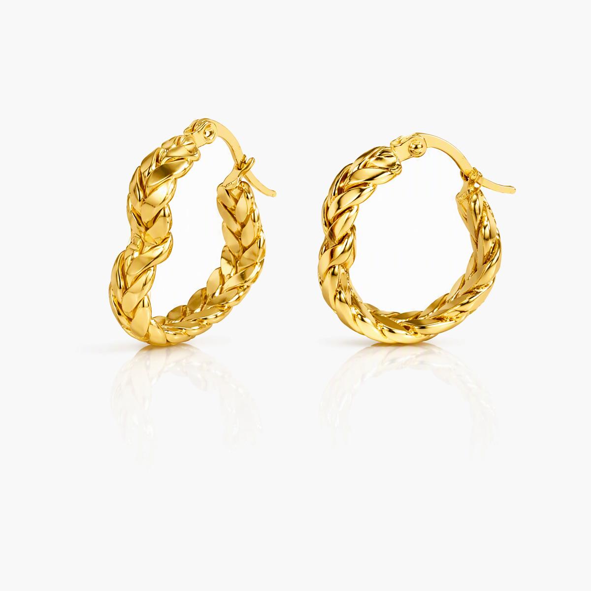Twisted Heart Huggie Earrings