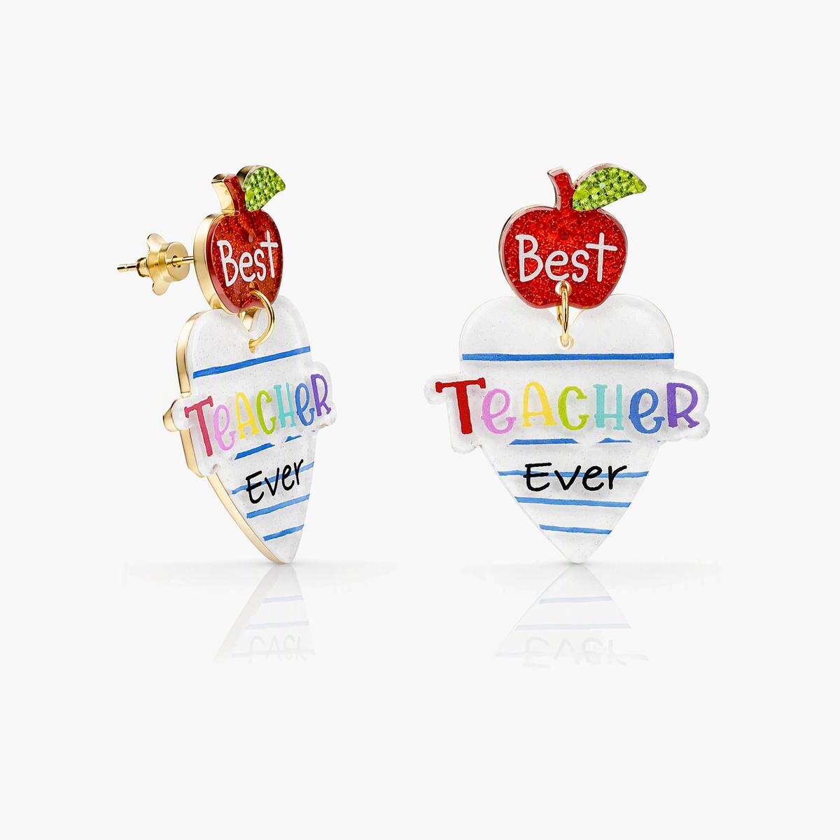 Cute Apple Heart Drop Earrings