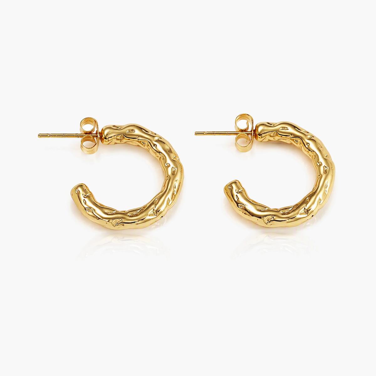 Textured Star Open Cuff Earrings