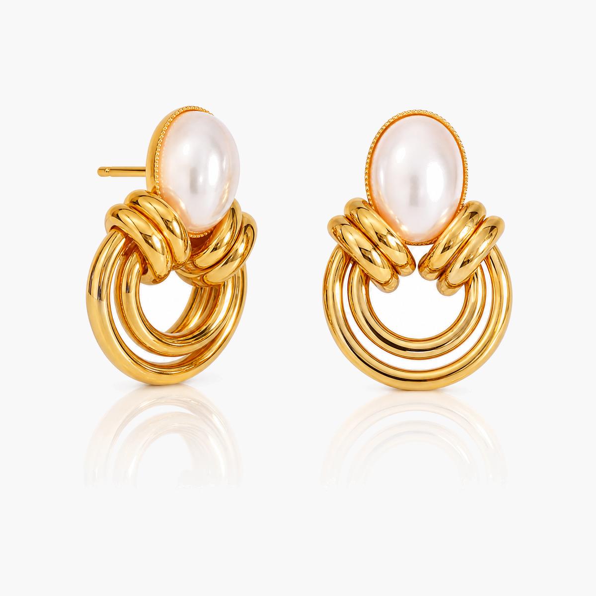 Textured Chain Hoop Earrings
