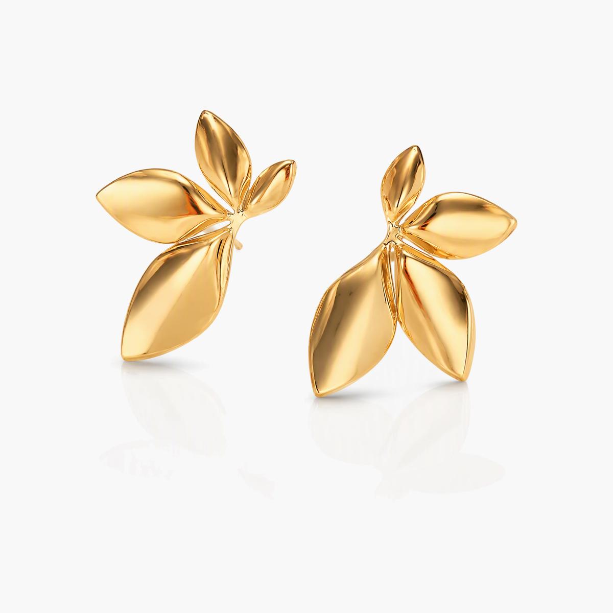 Leaf Branch Stud Earrings
