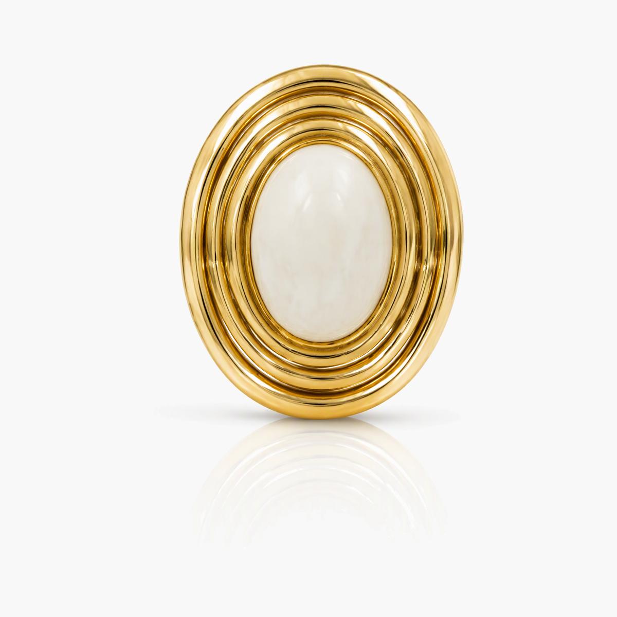 Vintage Oval Concentric Frame Earrings