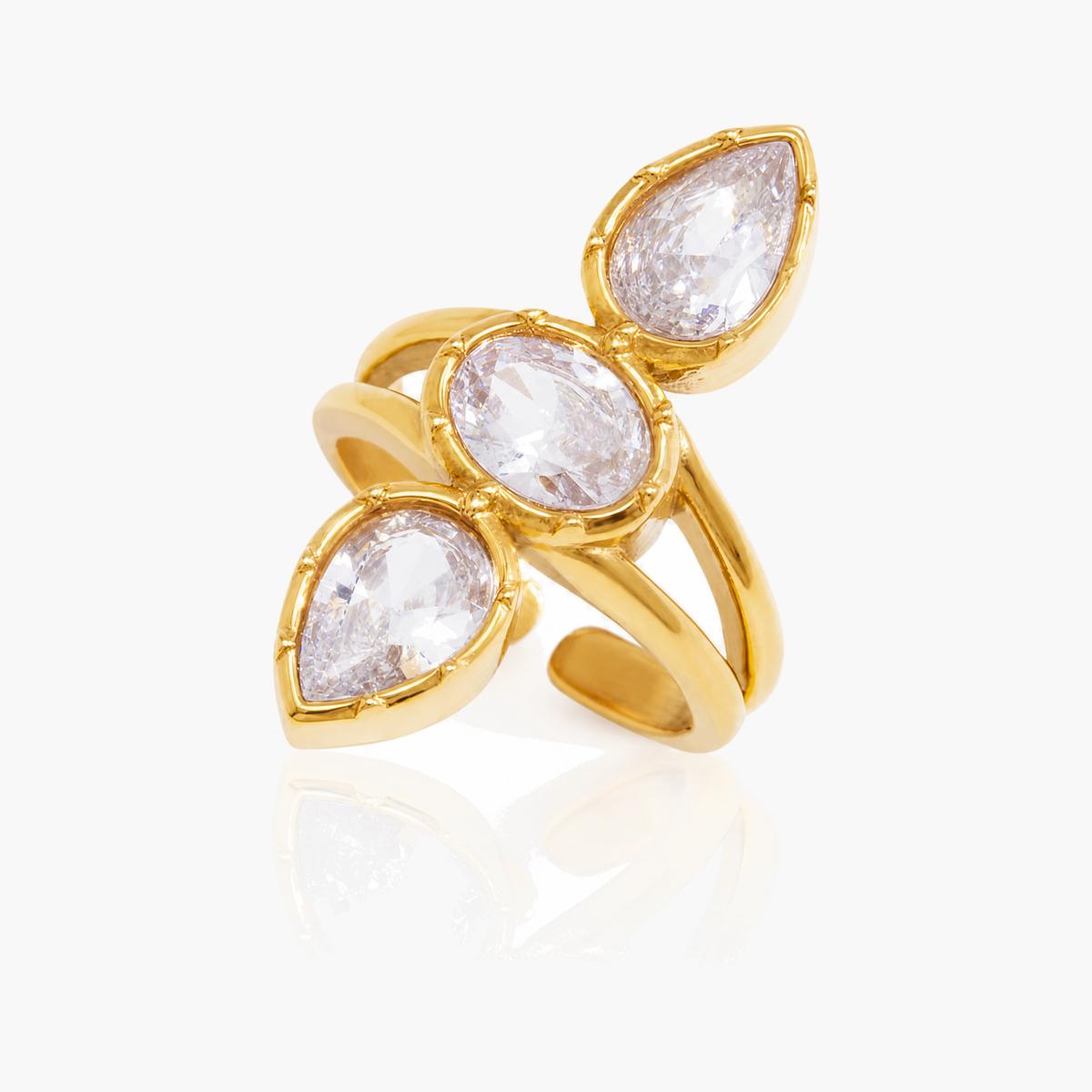 Elegant Three-Stone Ring