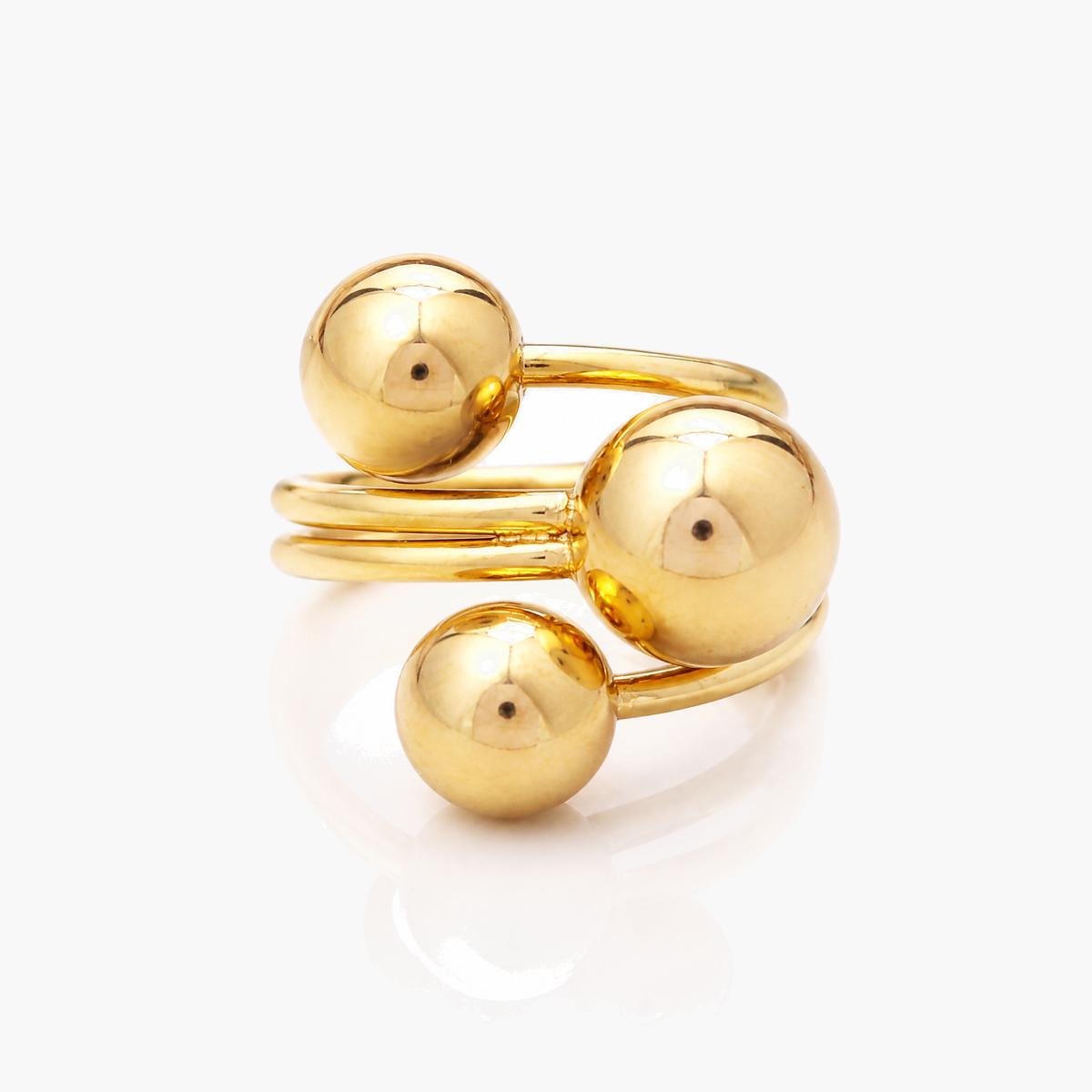 Three-Ball Wrap Ring