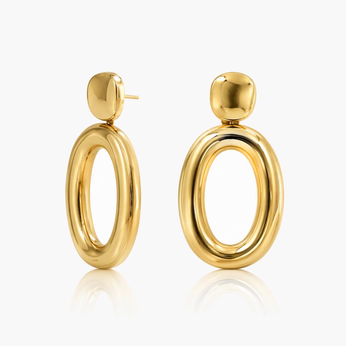 Oval Drop Earrings