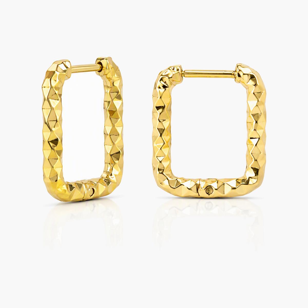 Textured Square Hoop Earrings