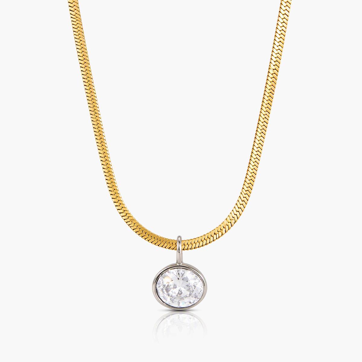 Dainty Teardrop Pear Pendant Necklace