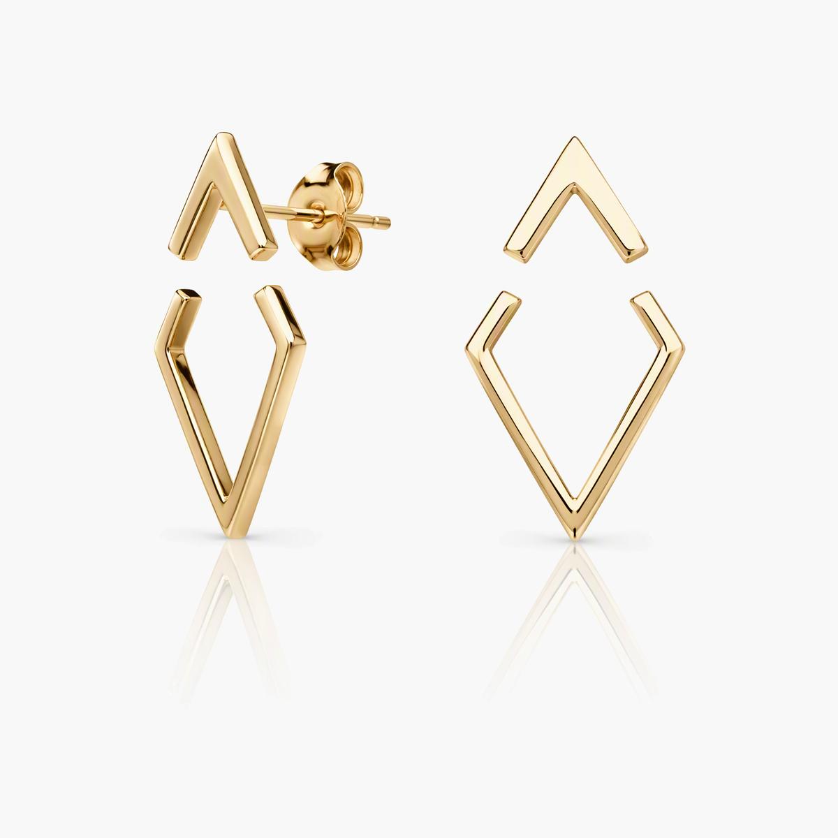 Minimalist Geometric Arrow Drop Earrings