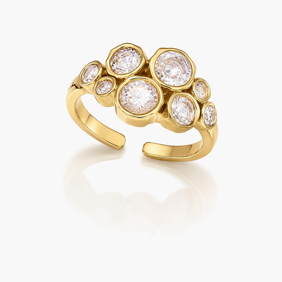 Dainty Multi-Stone Cluster Ring