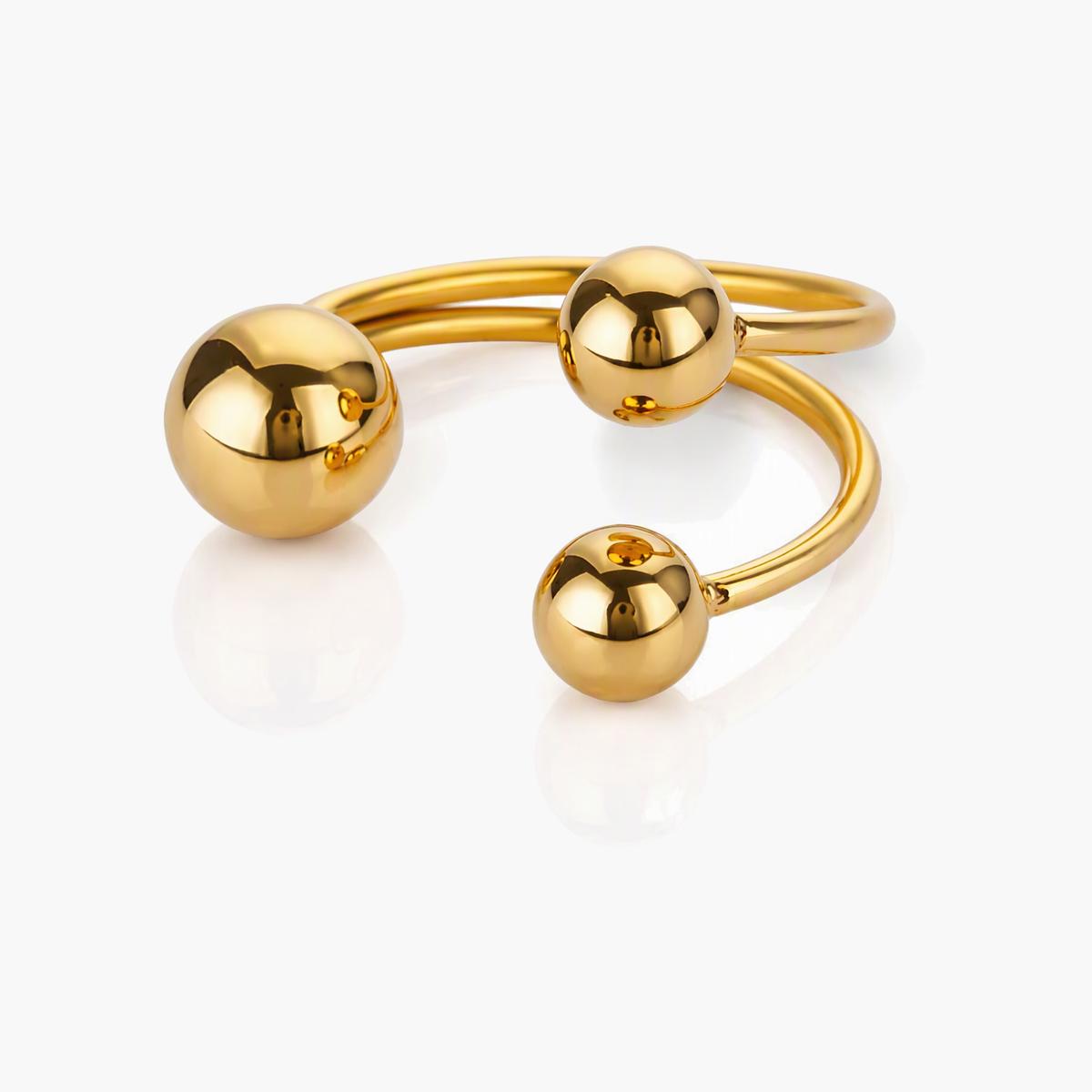Dainty Sphere Ball Open Ring