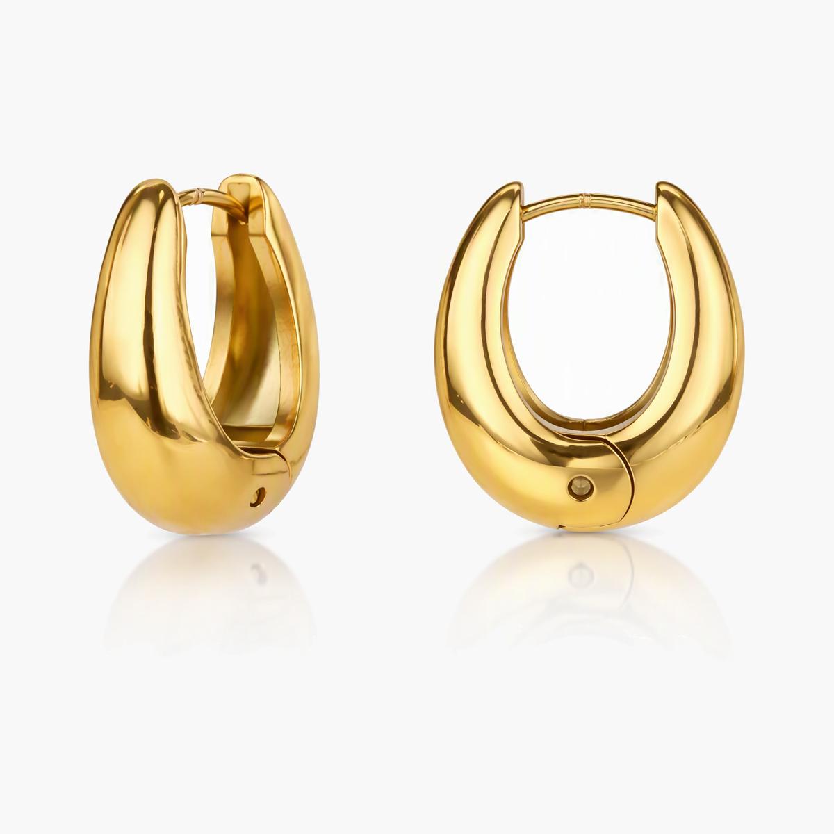 Chunky Open Cuff Huggie Earrings