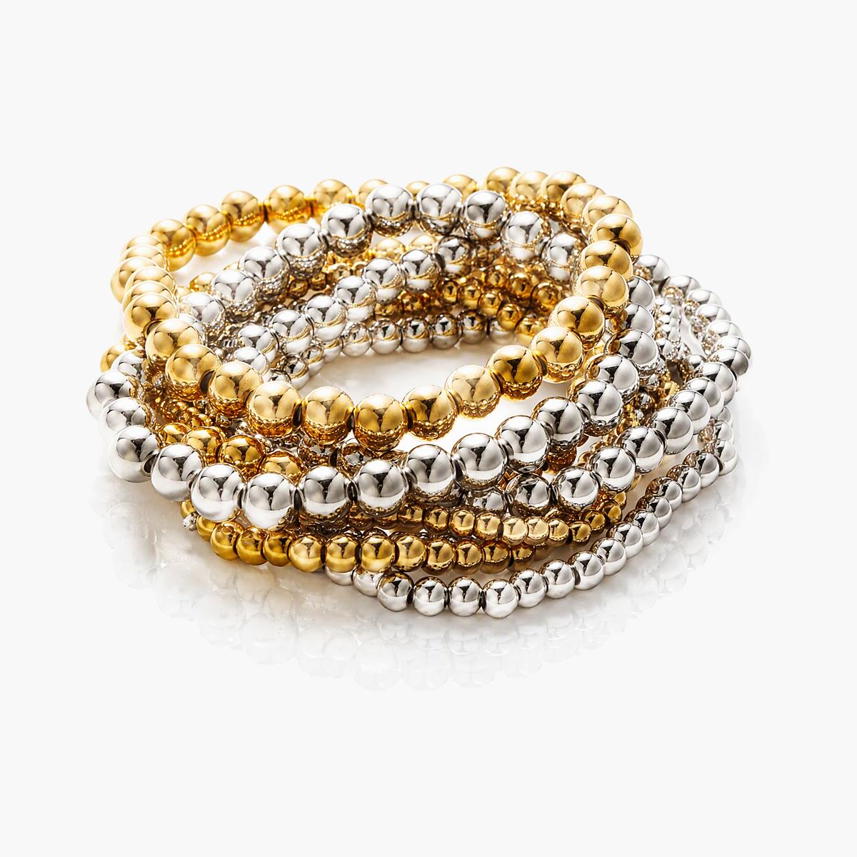 Trendy Round Bead Stack Bracelet