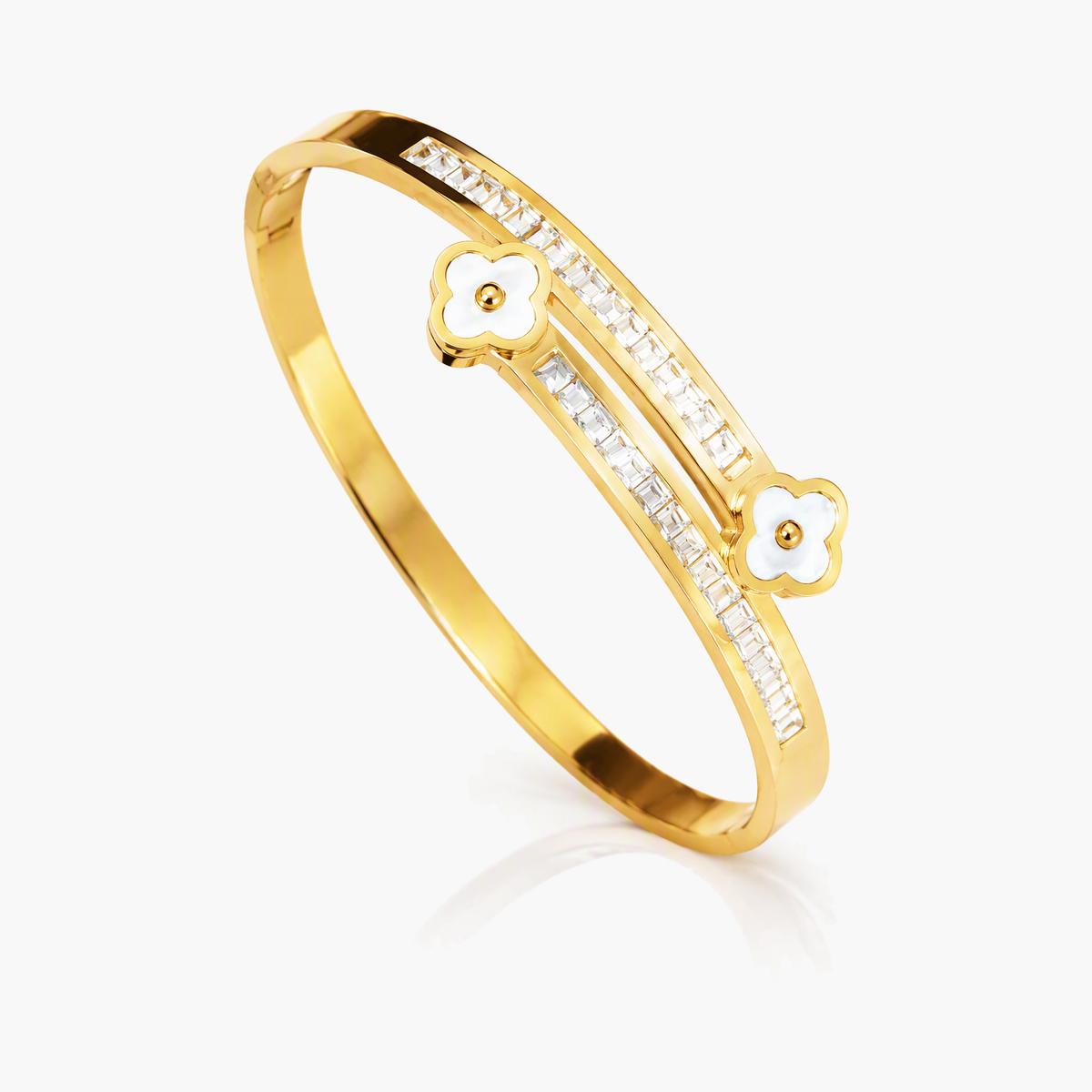 Four-Leaf Clover Bangle
