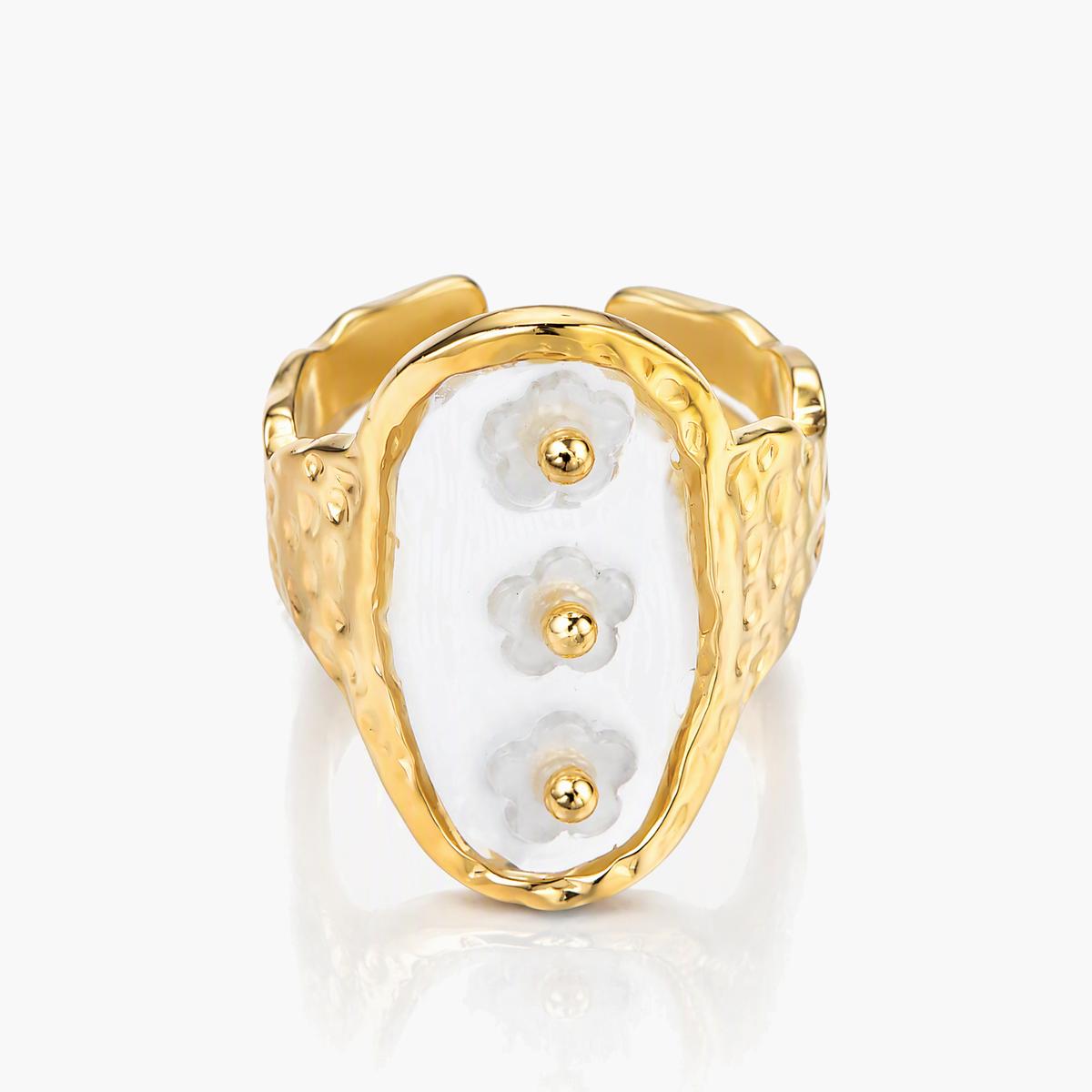 Vintage Snake & Flower Ring