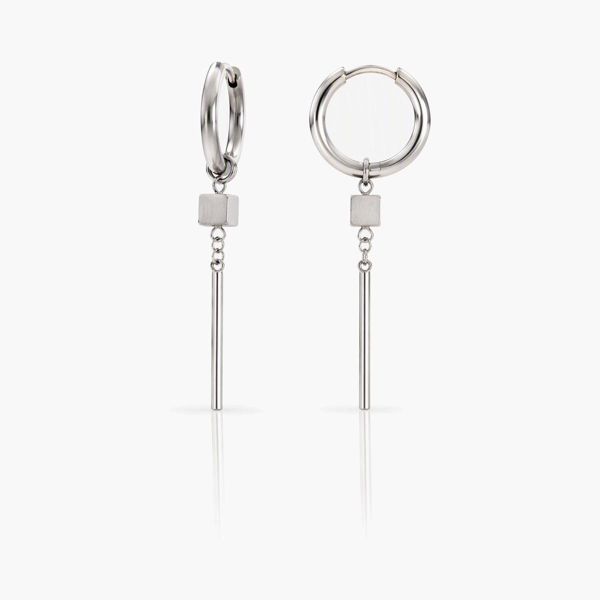 Minimalist Square Bar Drop Earrings