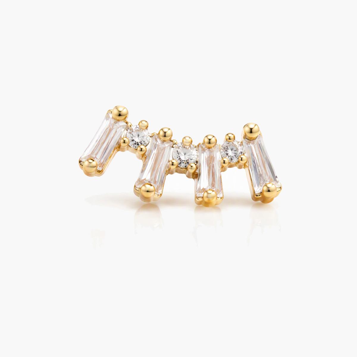 Crown Heart Nose Ring