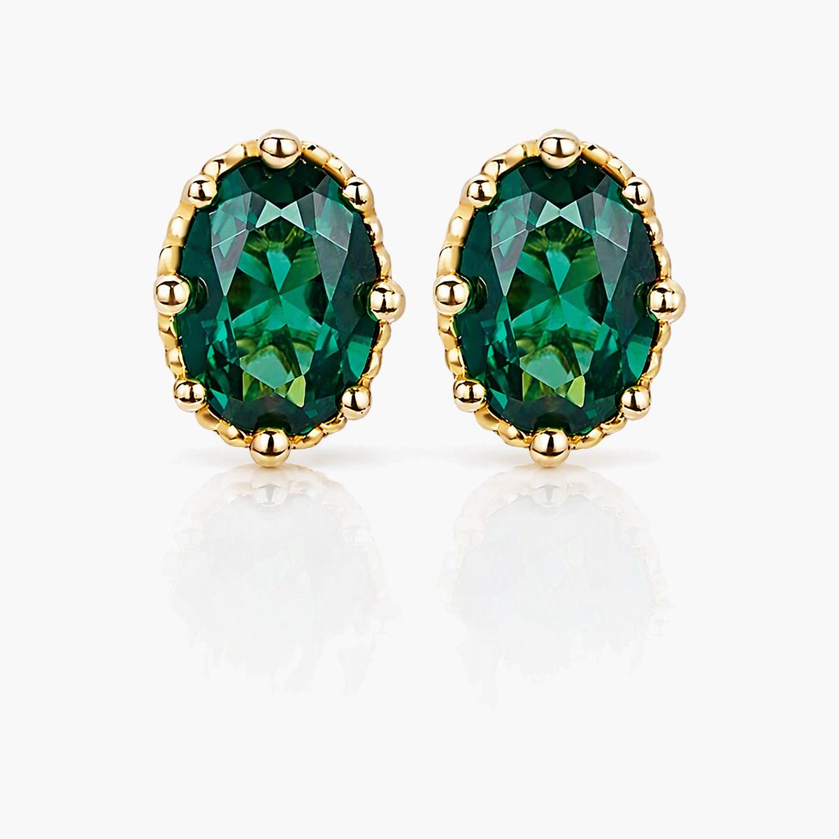 Vintage Oval Stud Earrings