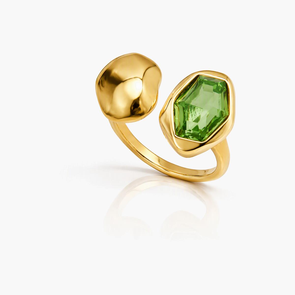 Trendy Asymmetric Stone Ring