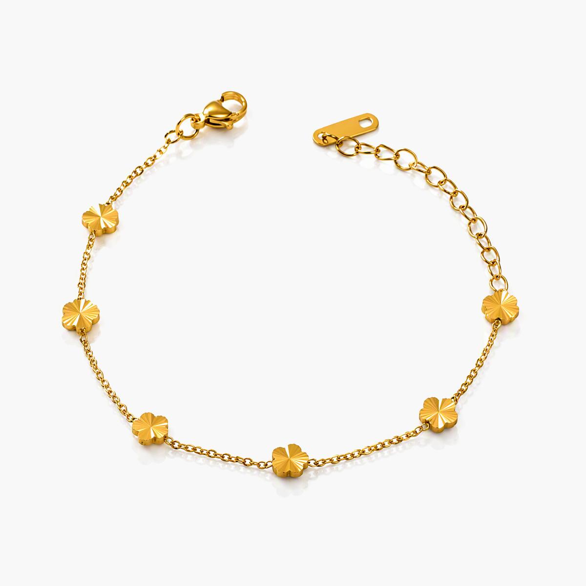 Dainty Four-Leaf Clover Bracelet