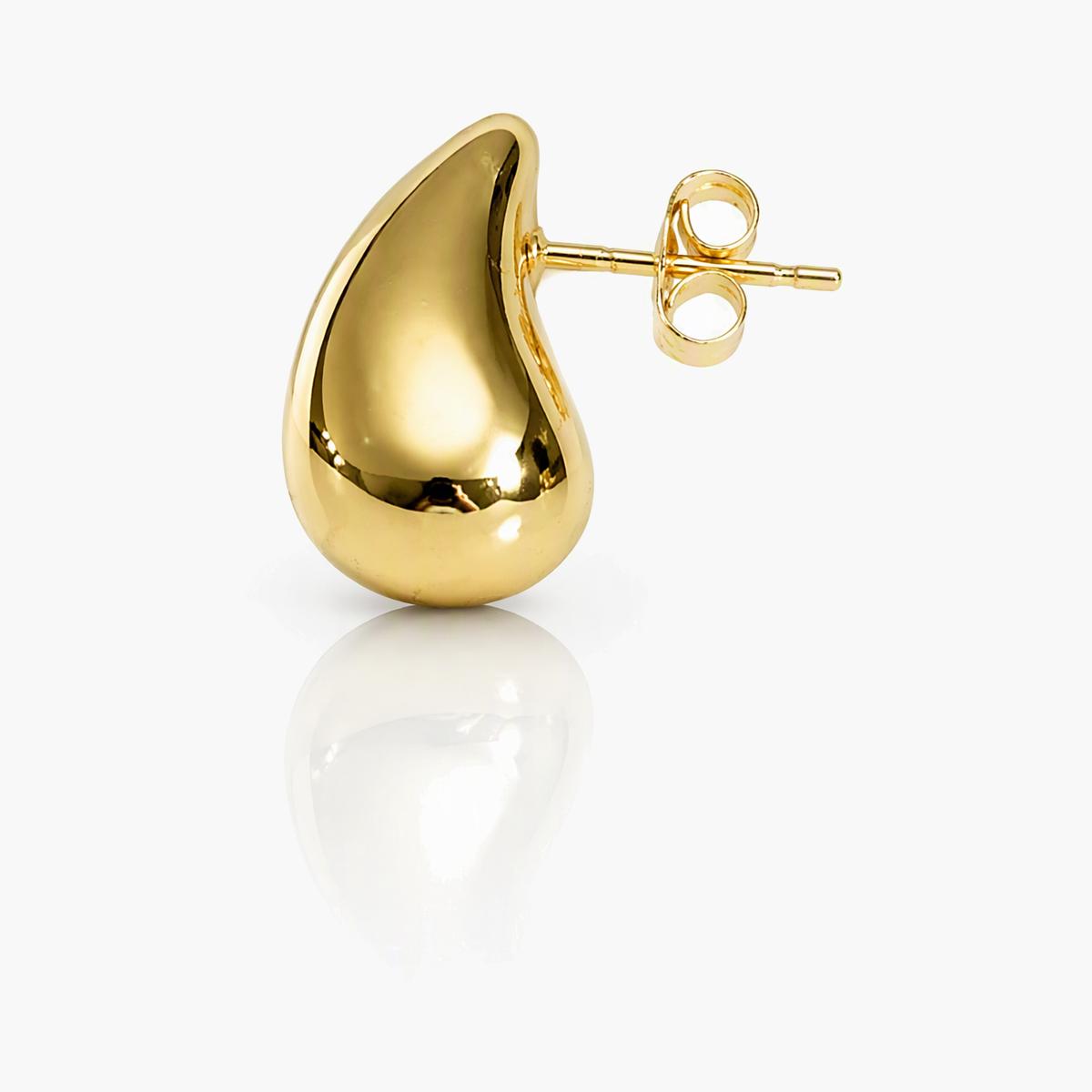 Textured Water Drop Stud Earrings