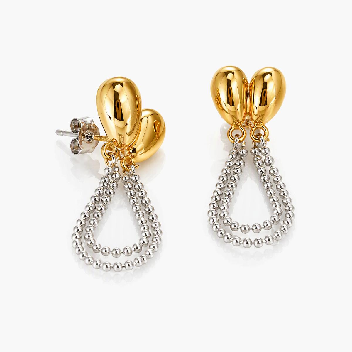 Trendy Heart Drop Earrings